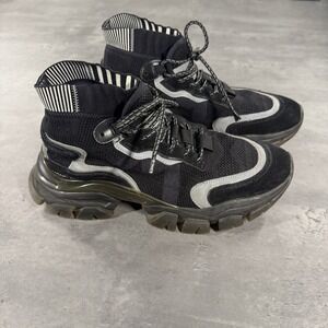 Moncler Leave No Trace High Top Men's Black Sneakers Shoes Size 10.5 43.5 $870